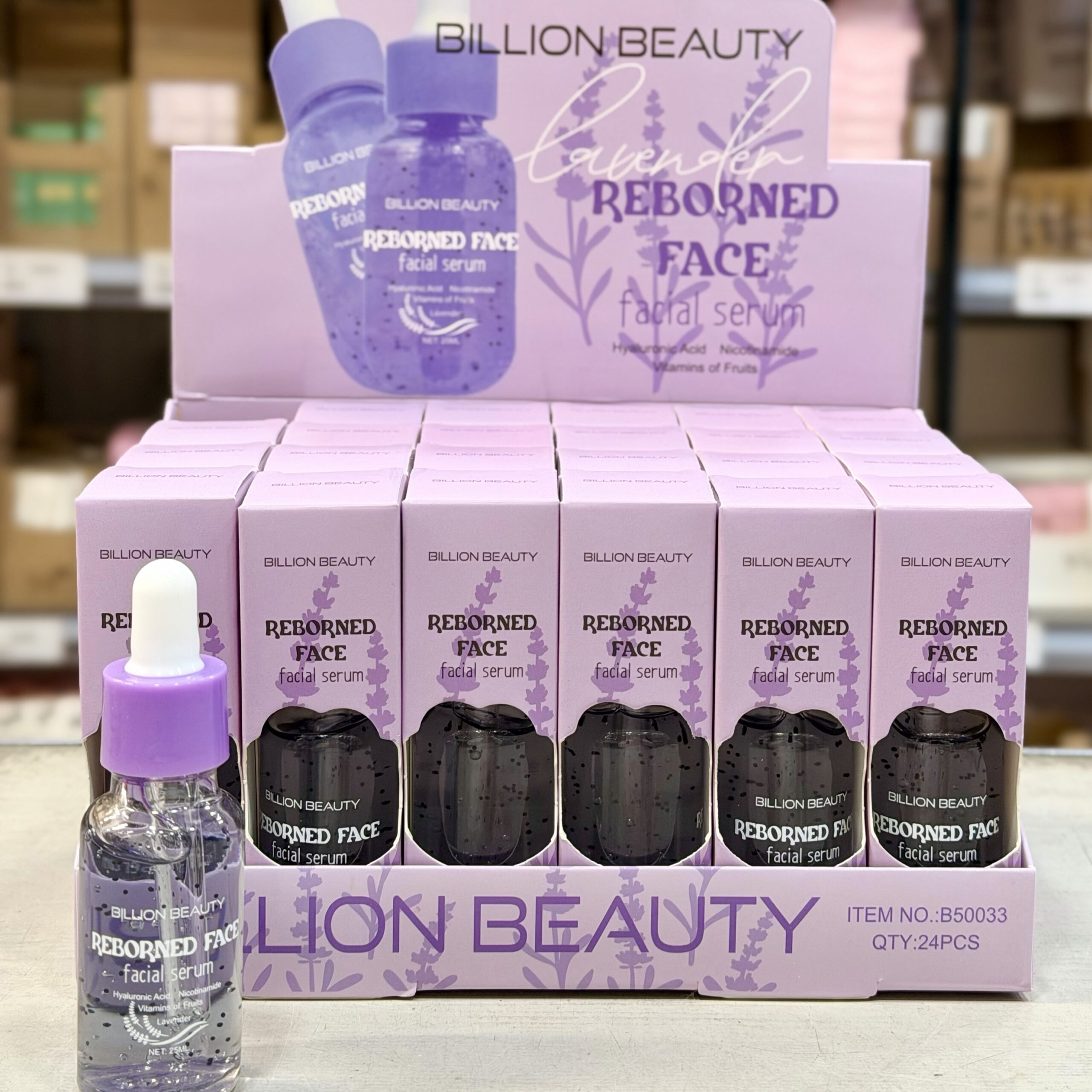 Serum Facial Lavanda Con Acido Hialuronico y Niacinamida- Billion Beauty