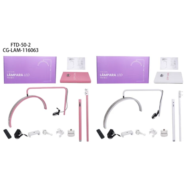 LAMPARA MEDIA LUNA CON SOPORTE 40W