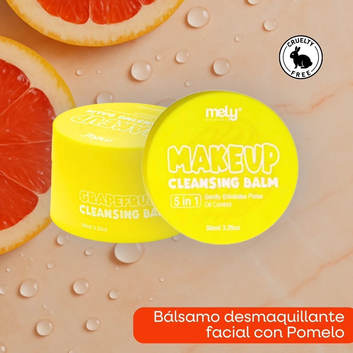 DESMAQUILLANTE FACIAL EN BÁLSAMO DE POMELO MELY