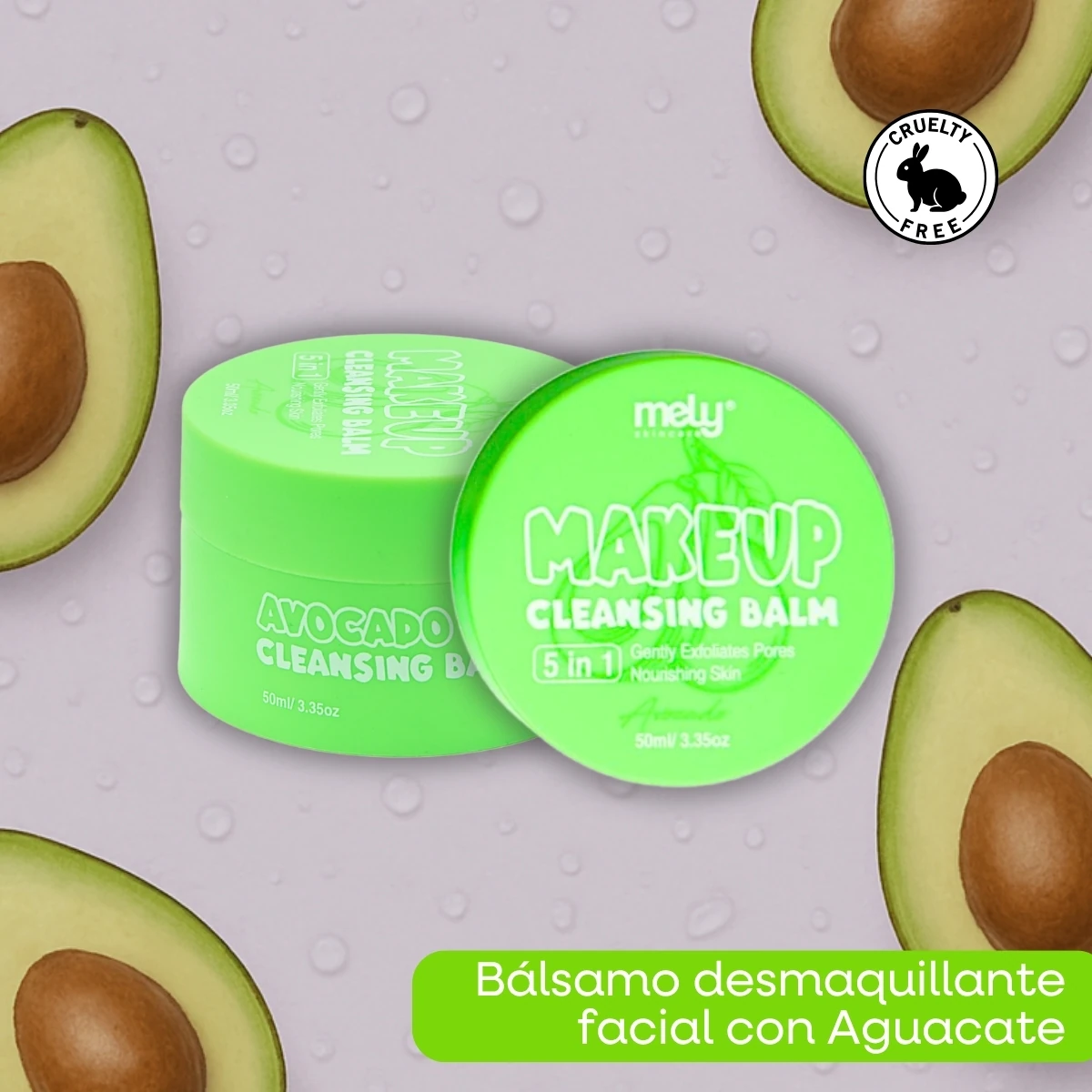 DESMAQUILLANTE FACIAL EN BÁLSAMO DE PALTA MELY