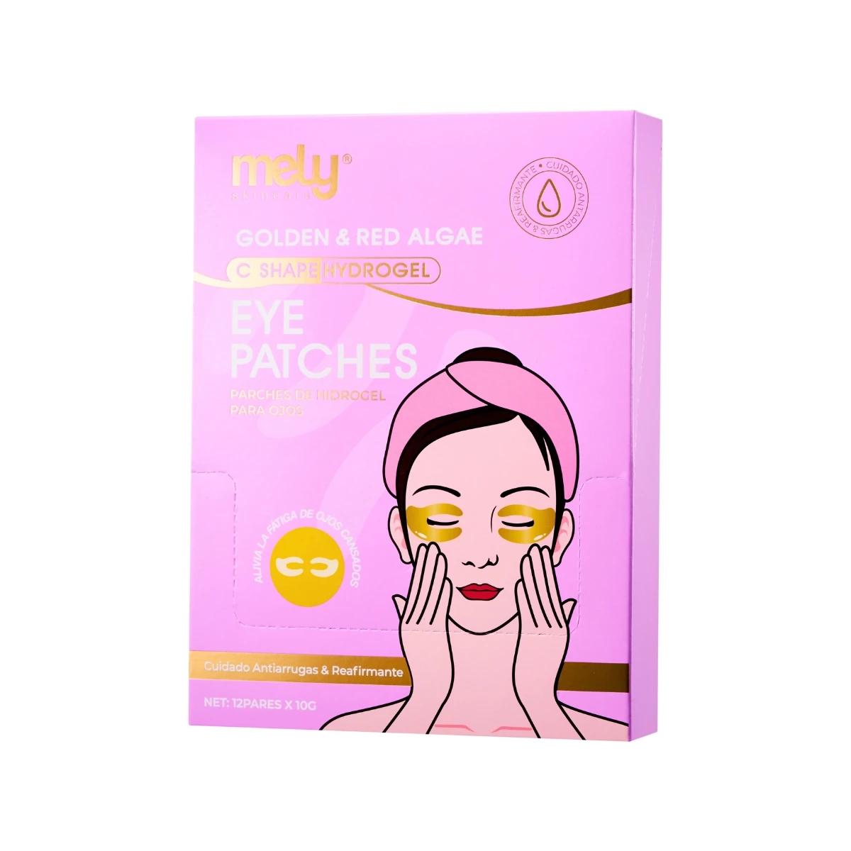PARCHES DE HIDROGEL PARA OJOS CON ALGAS DORADAS MELY