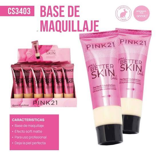 BASE DE MAQUILLAJE  SURTIDO PINK 21