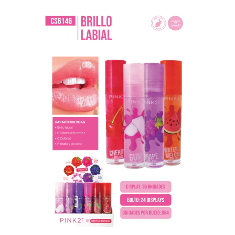 LIP GLOSS  SURTIDO PINK 21