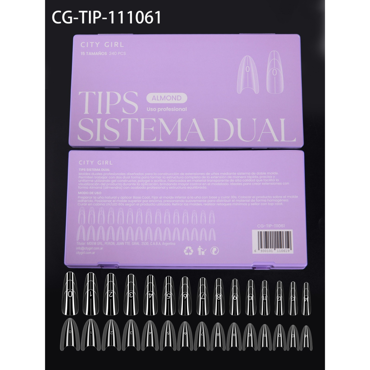 TIPS SISTEMA DUAL SANDWICH ALMOND CITY GIRL – 240PCS