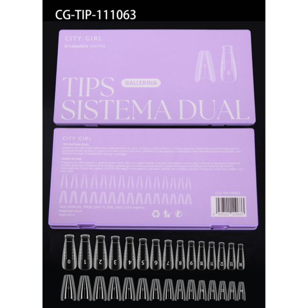 TIPS SISTEMA DUAL SANDWICH BALLERINA CITY GIRL – 240PCS