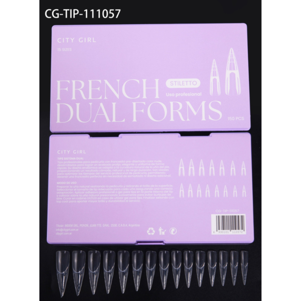FRENCH DUAL SANDWICH FORMS STILLETO CITY GIRL – 150PCS