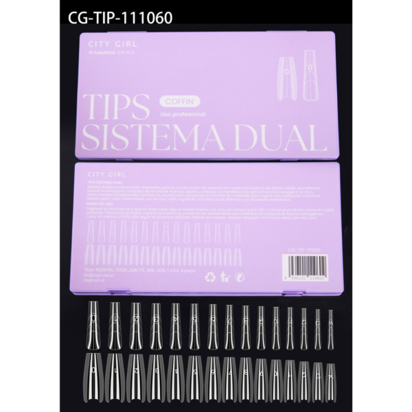 TIPS SISTEMA DUAL SANDWICH COFFIN CITY GIRL – 240PCS
