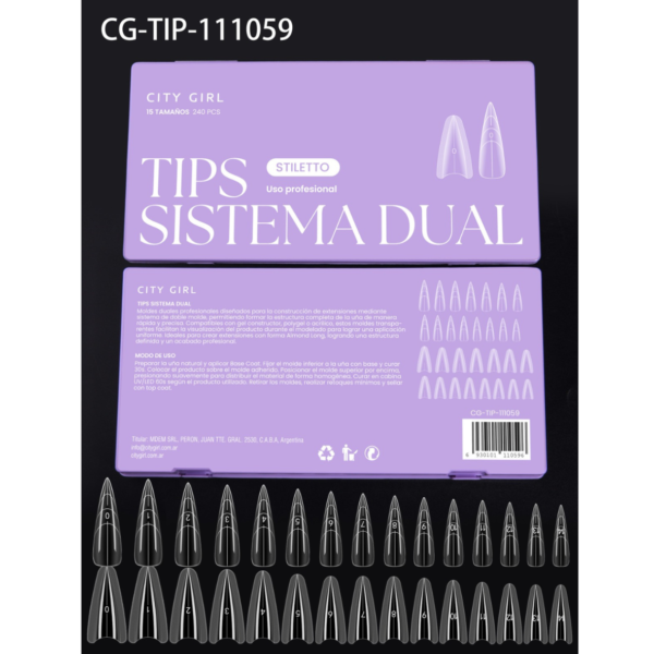 TIPS SISTEMA DUAL SANDWICH STILLETO CITY GIRL – 240PCS