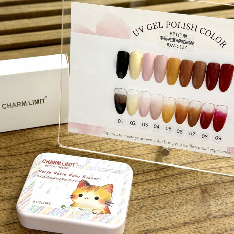 PALETA 9 COLORES  PAT PAT GEL SOLIDO UV SERIE BASIC BABY BOOMER
