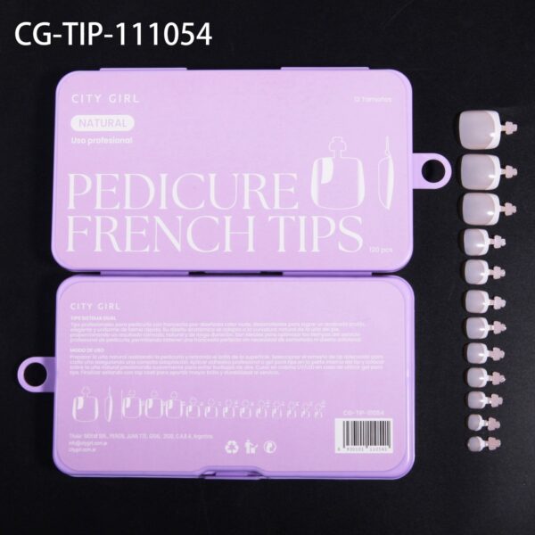 PEDICURA FRENCH TIPS CITY GIRL – 120PCS