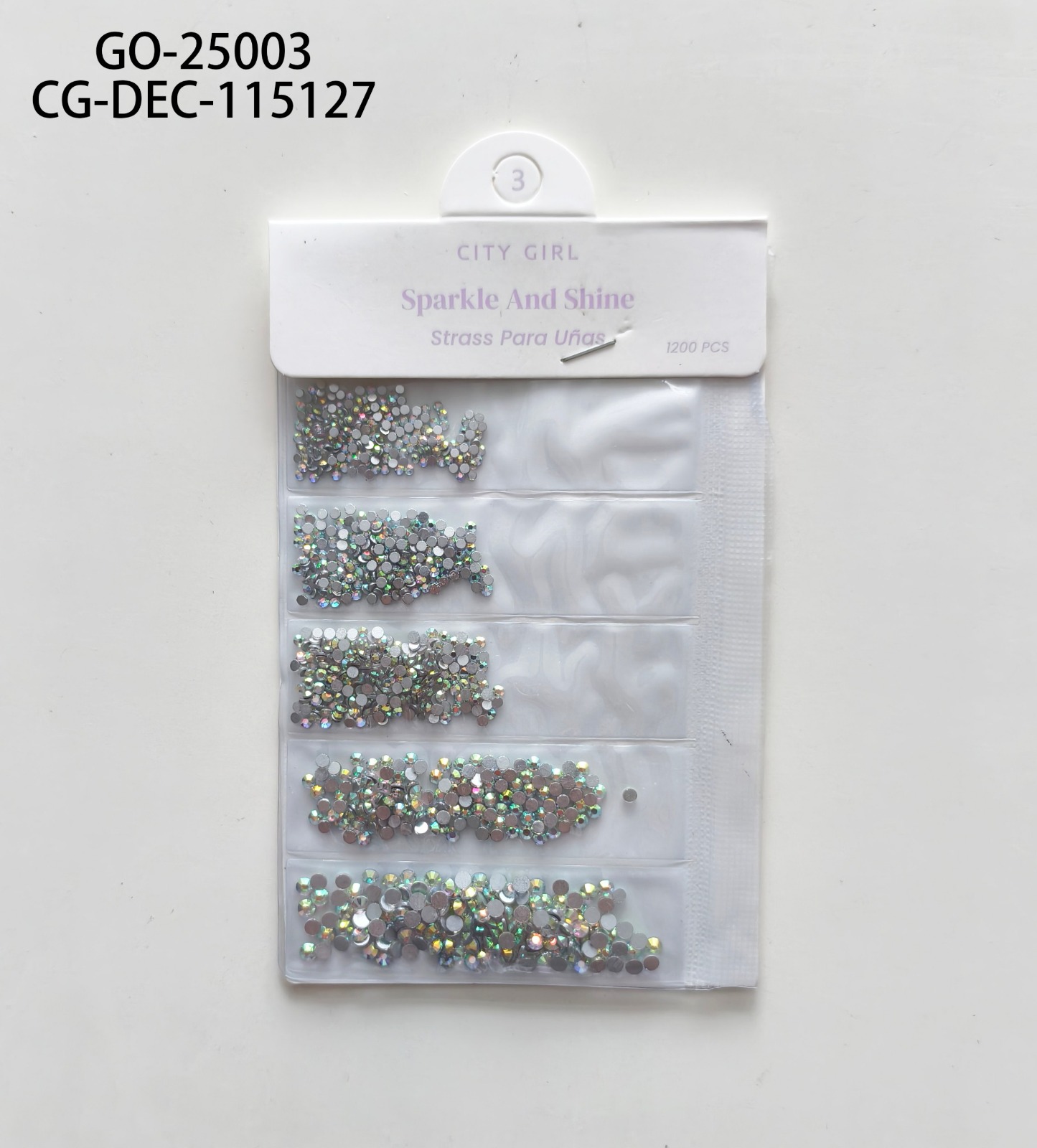 STRASS PARA UÑAS  PLATEADO