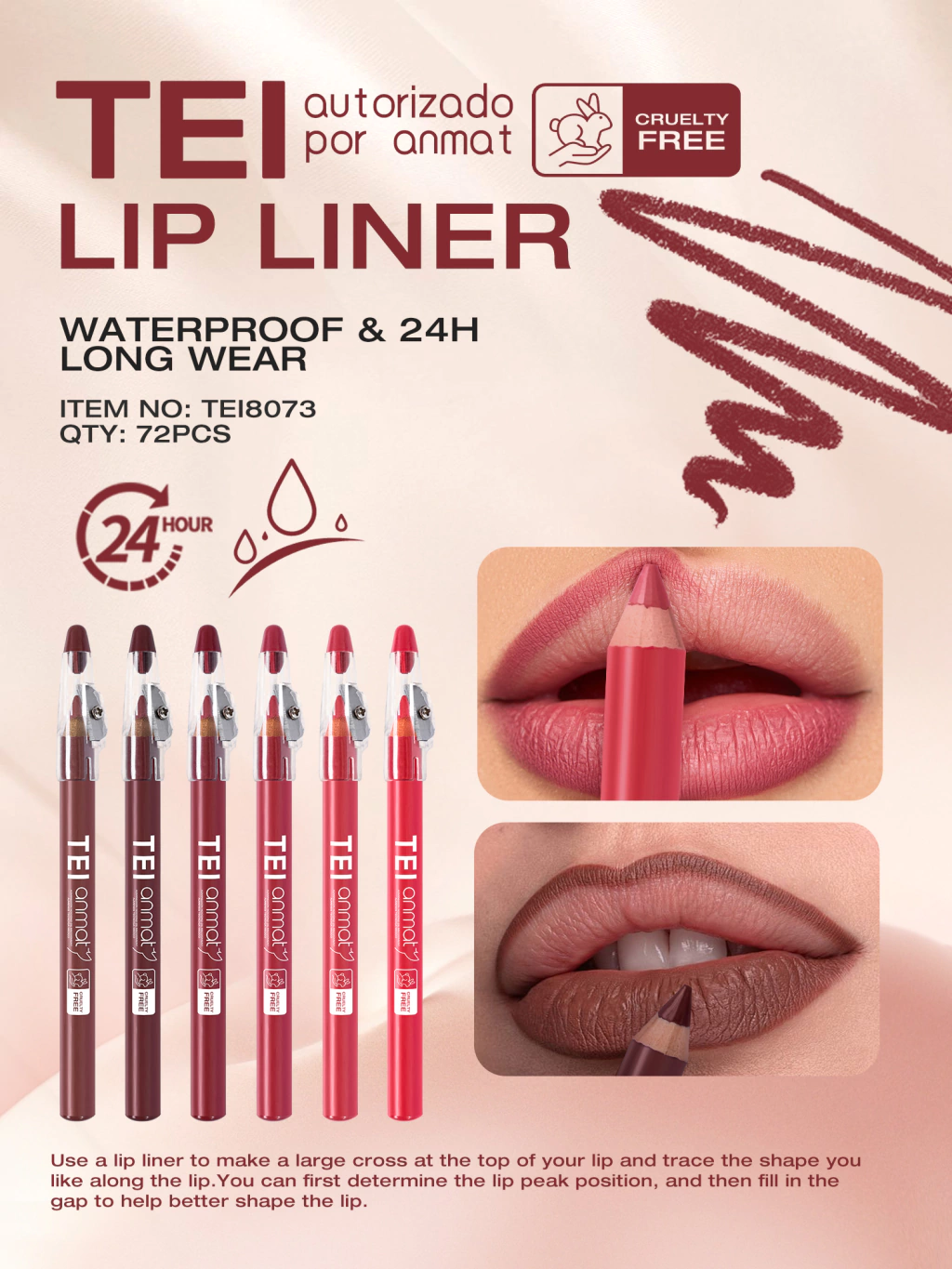 LIP LINER *6PCS TEI
