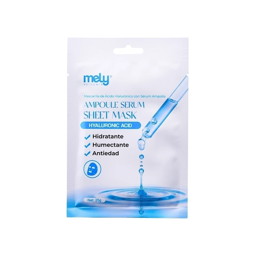 Mascarilla Facial De Acido Hialuronico Con Serum De Ampolla- Mely