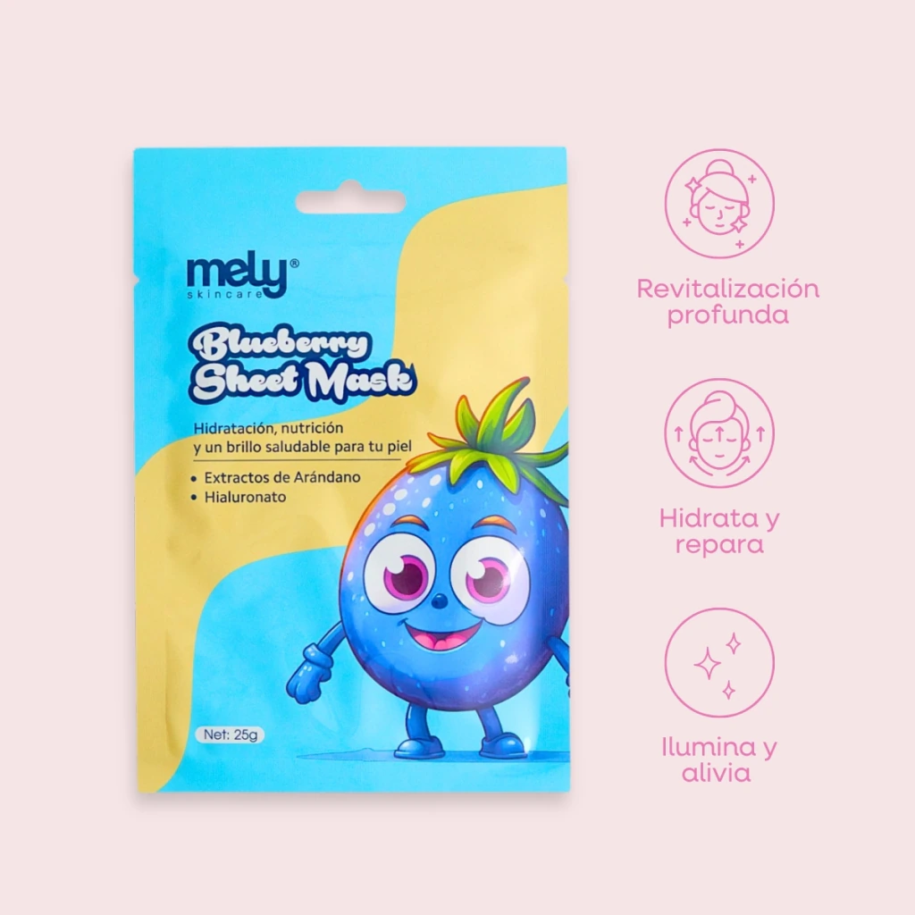Mascarilla Facial Arandano, Hidratacion Y Nutricion- Mely