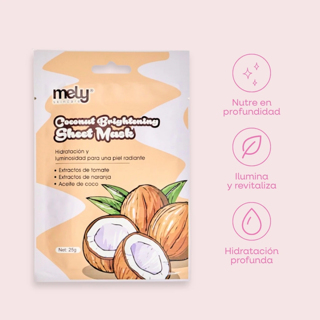 Mascarilla Facial Hidratante De Coco- Mely
