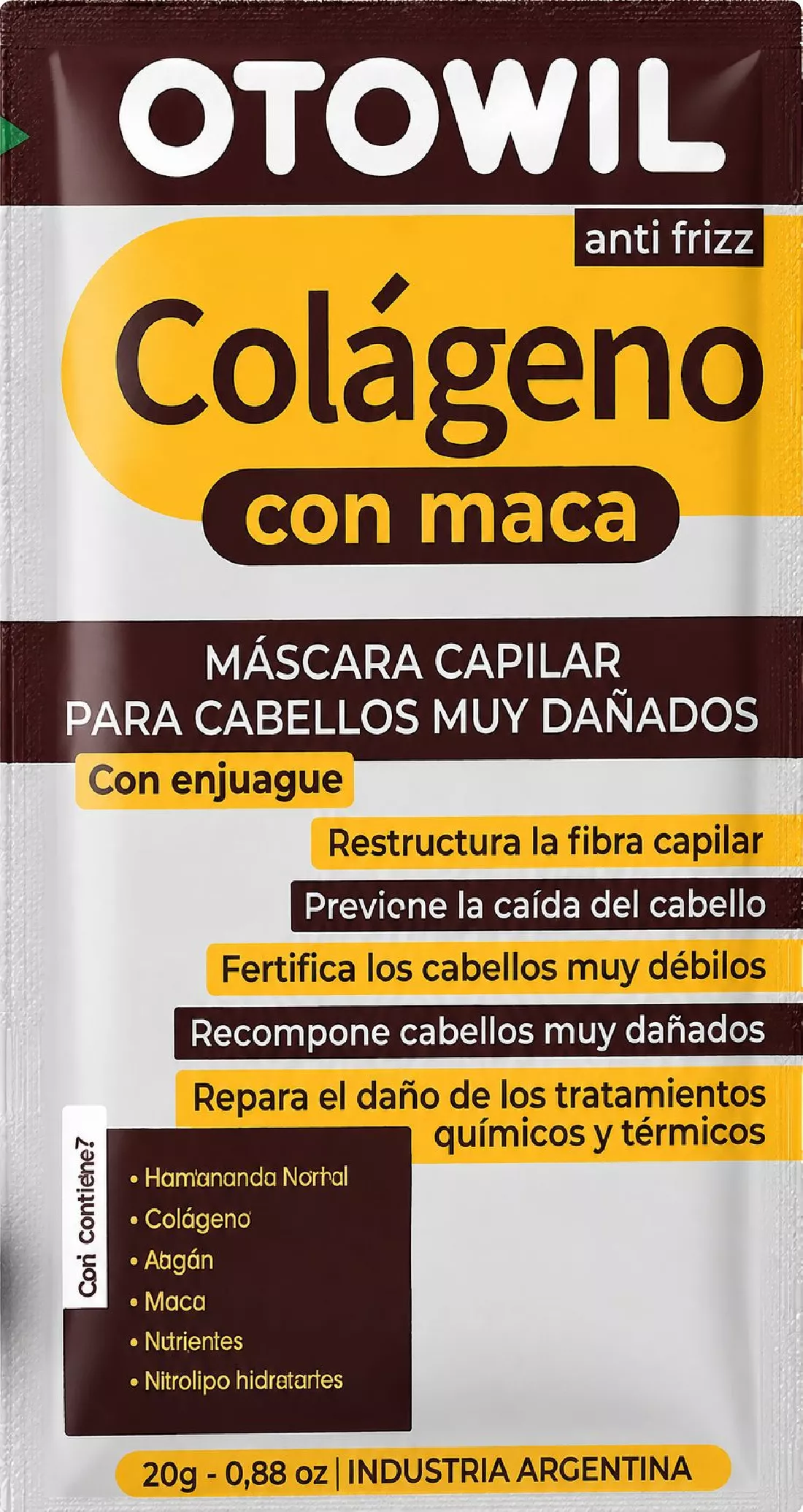 Colageno Con Maca Para Cabellos Danados 20g- Otowil