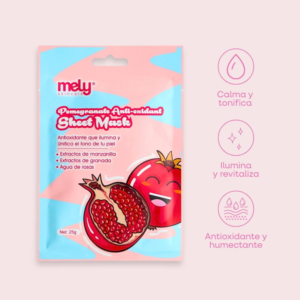 Mascarilla Facial Granada Anti Oxidante- Mely