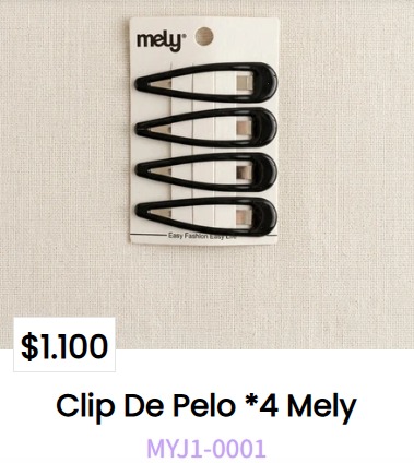 Clip De Pelo x4pcs- Mely