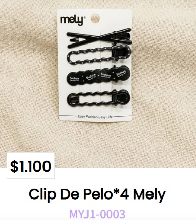 Clip De Pelo x4pcs- Mely