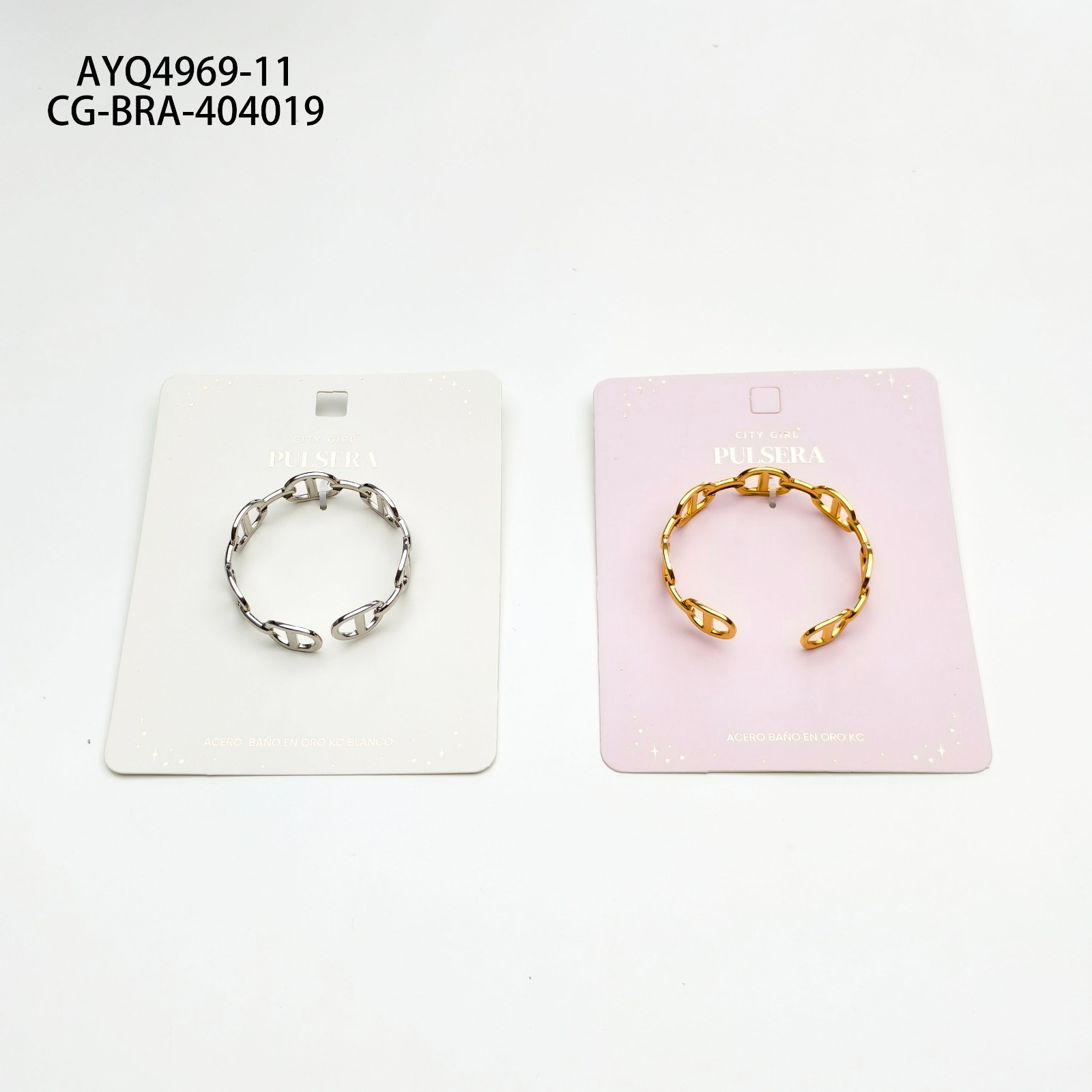Pulsera De Acero Banado En Oro KC- City Girl