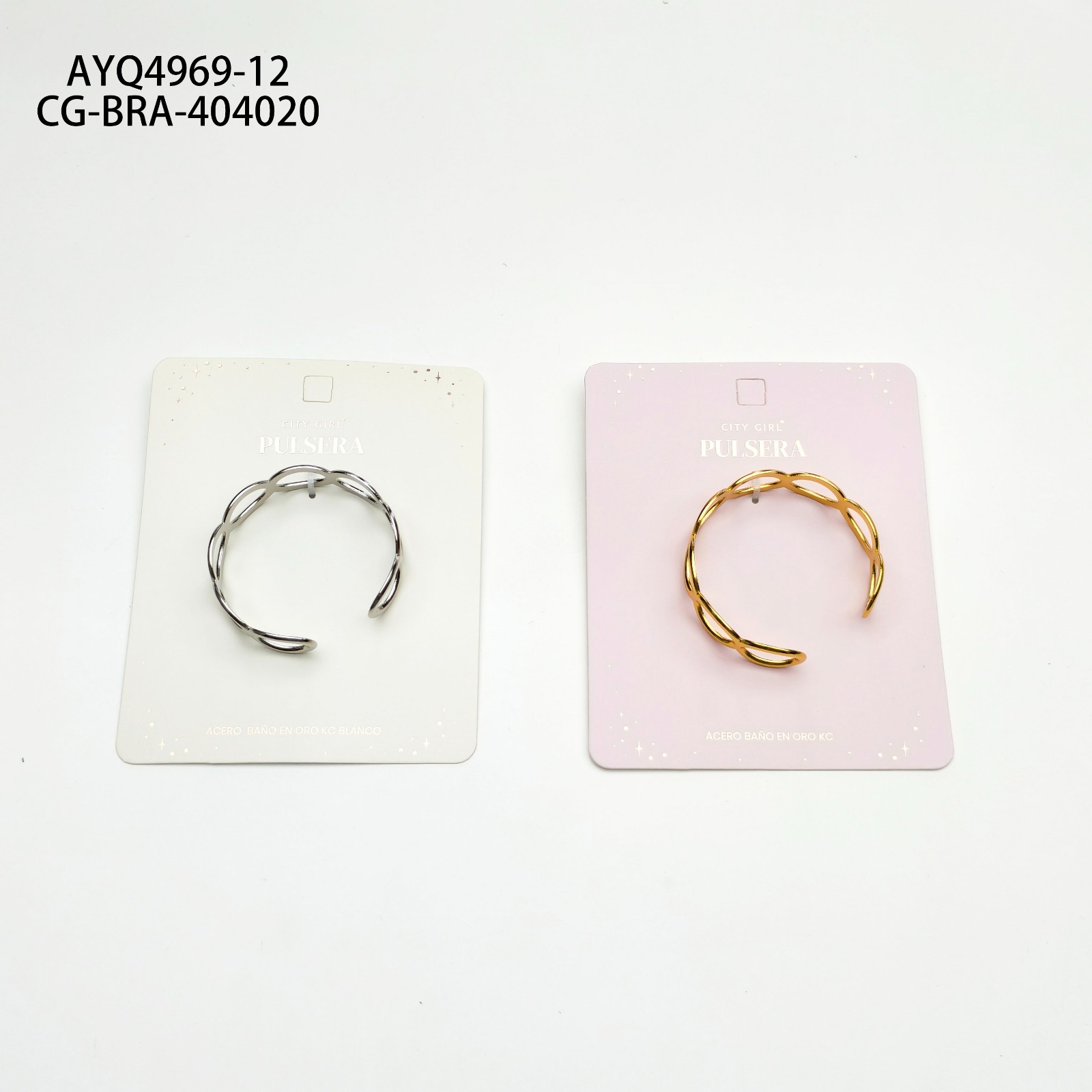 Pulsera De Acero Banado En Oro KC- City Girl