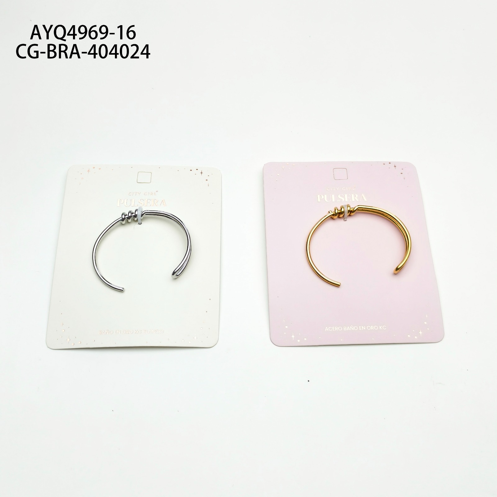 Pulsera De Acero Banado En Oro KC- City Girl