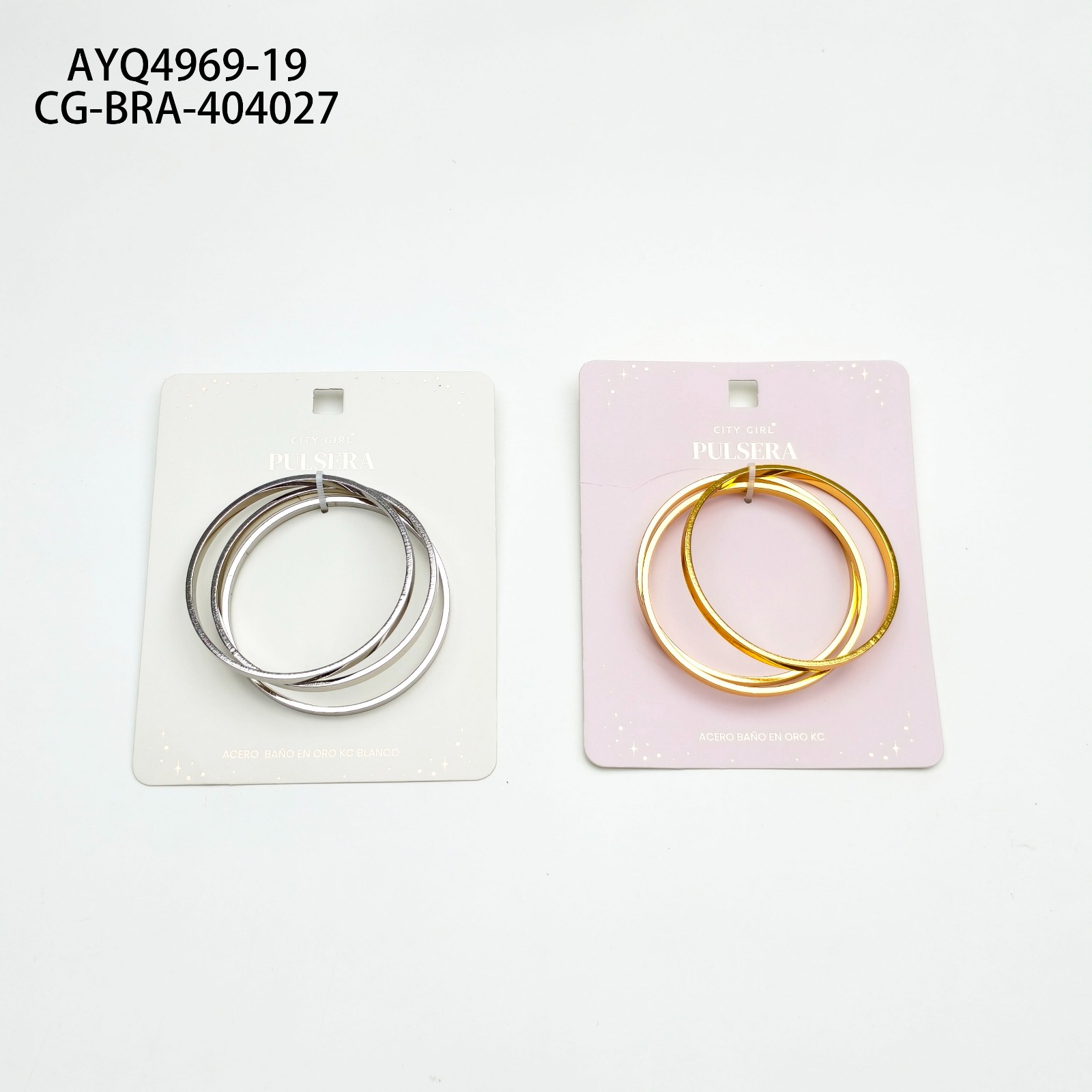 Pulsera De Acero Banado En Oro KC- City Girl