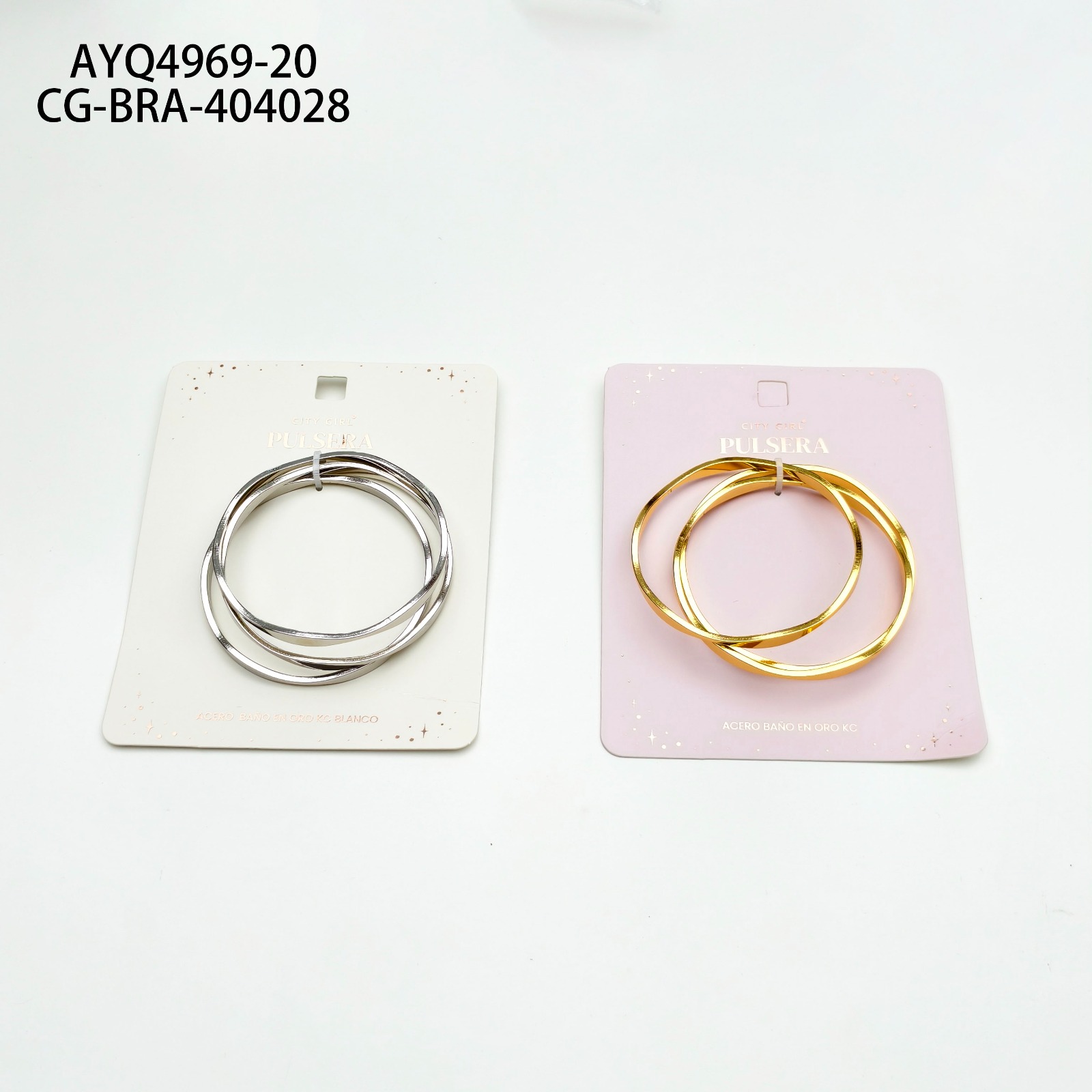 Pulsera De Acero Banado En Oro KC- City Girl