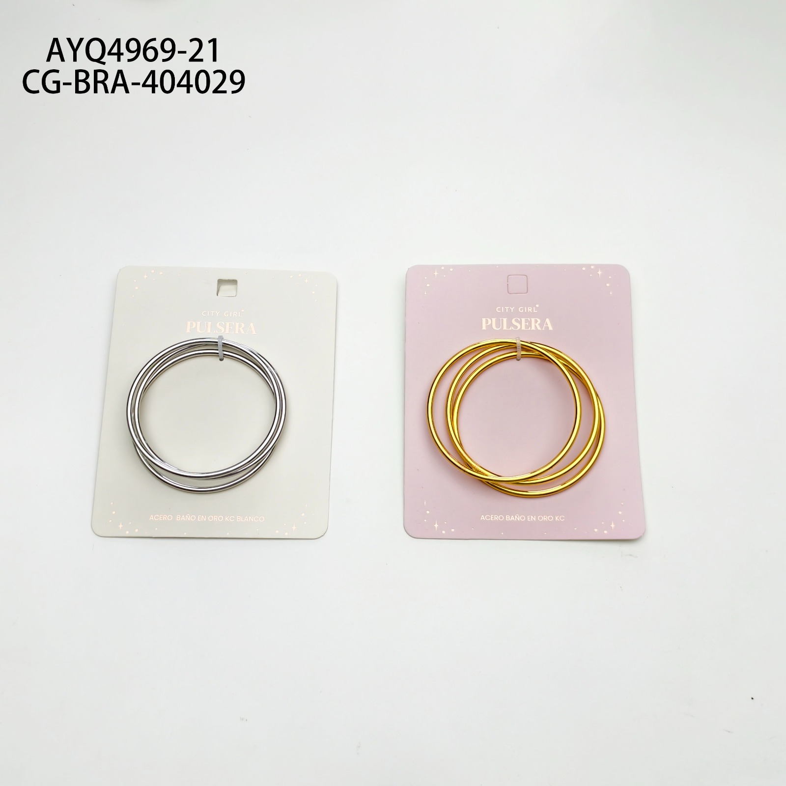 Pulsera De Acero Banado En Oro KC- City Girl