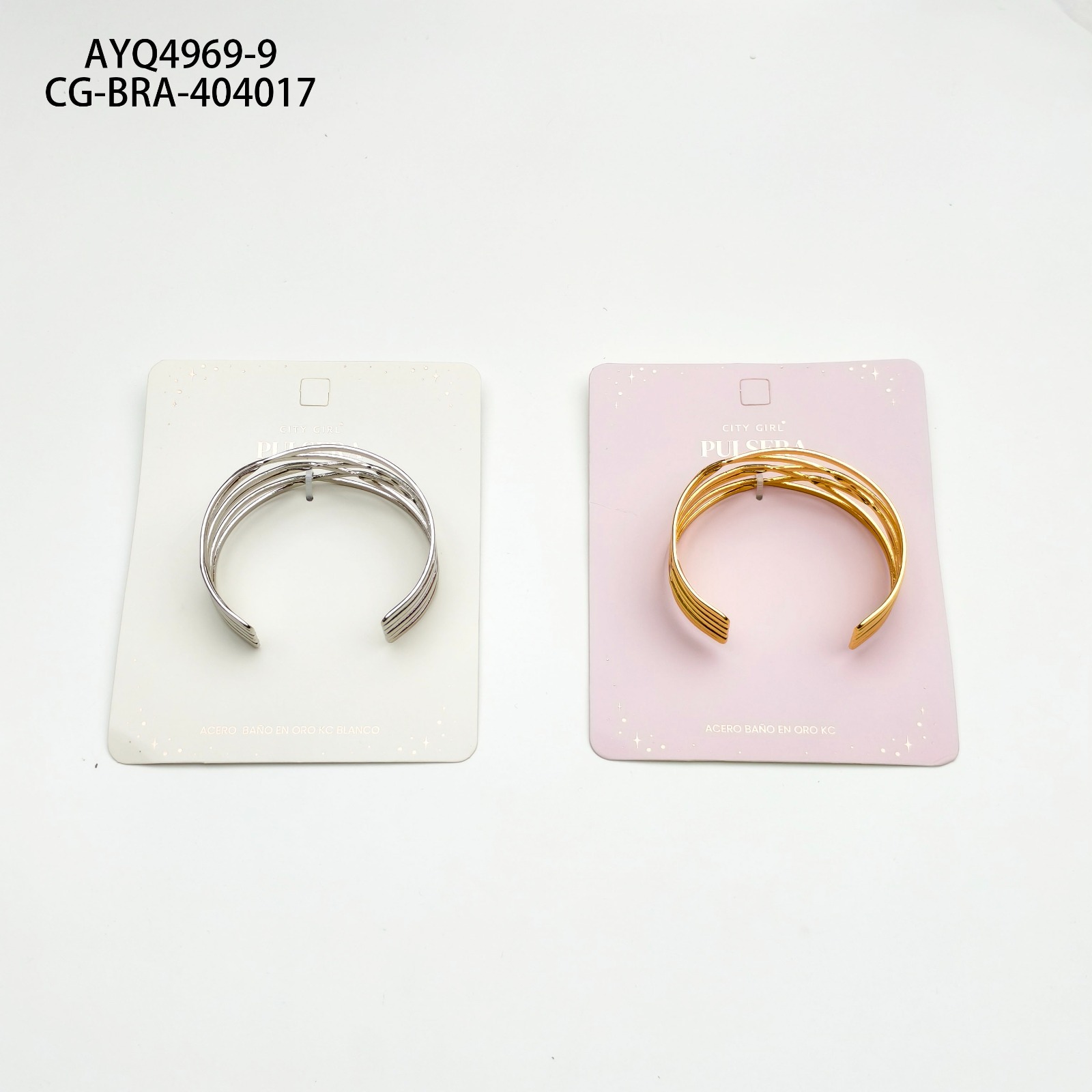 Pulsera De Acero Banado En Oro KC- City Girl