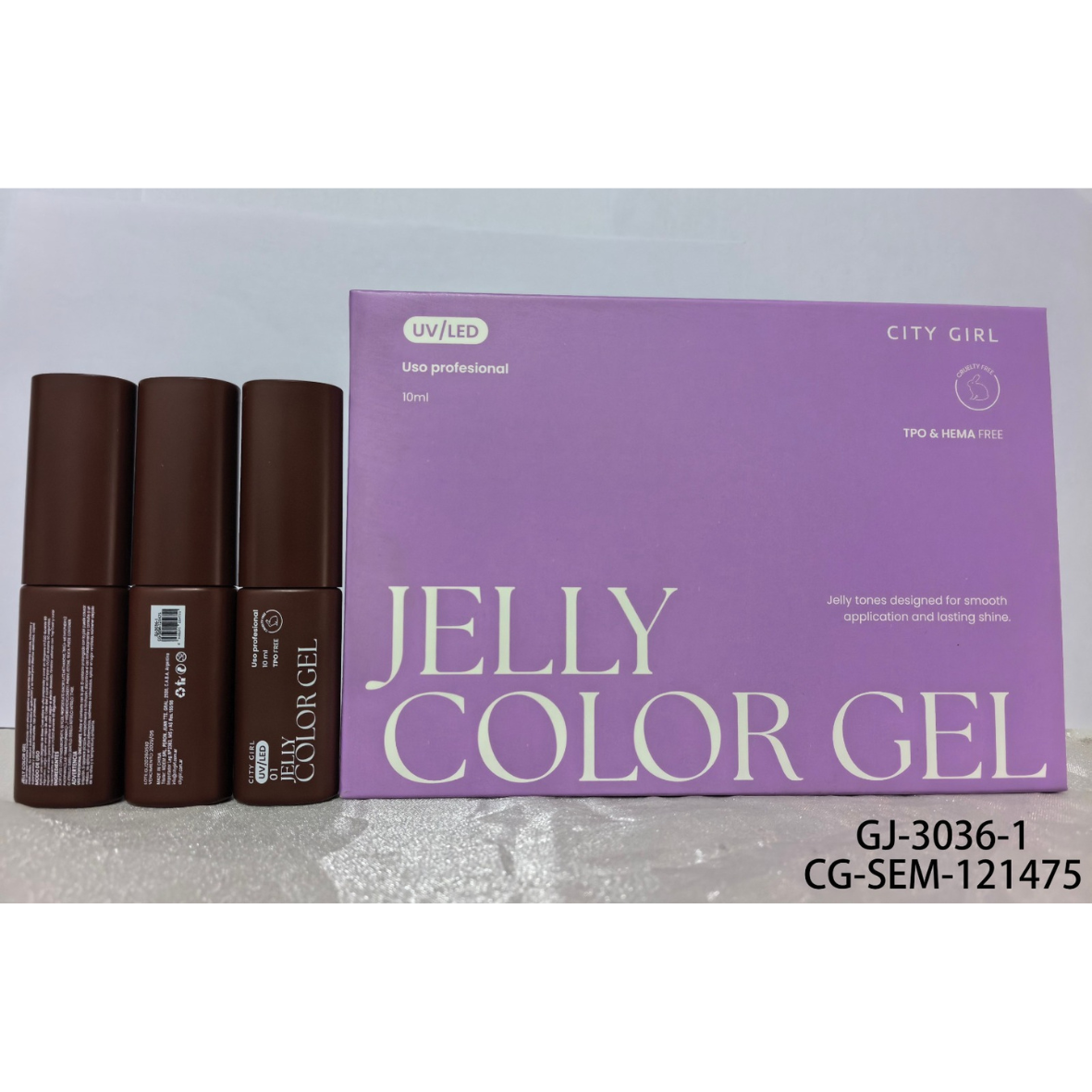 ESMALTE JELLY COLOR GEL UV/LED CITY GIRL – 10ML