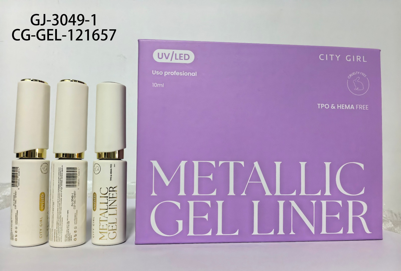 Gel Metalico Plateado #1 10ml- City Girl