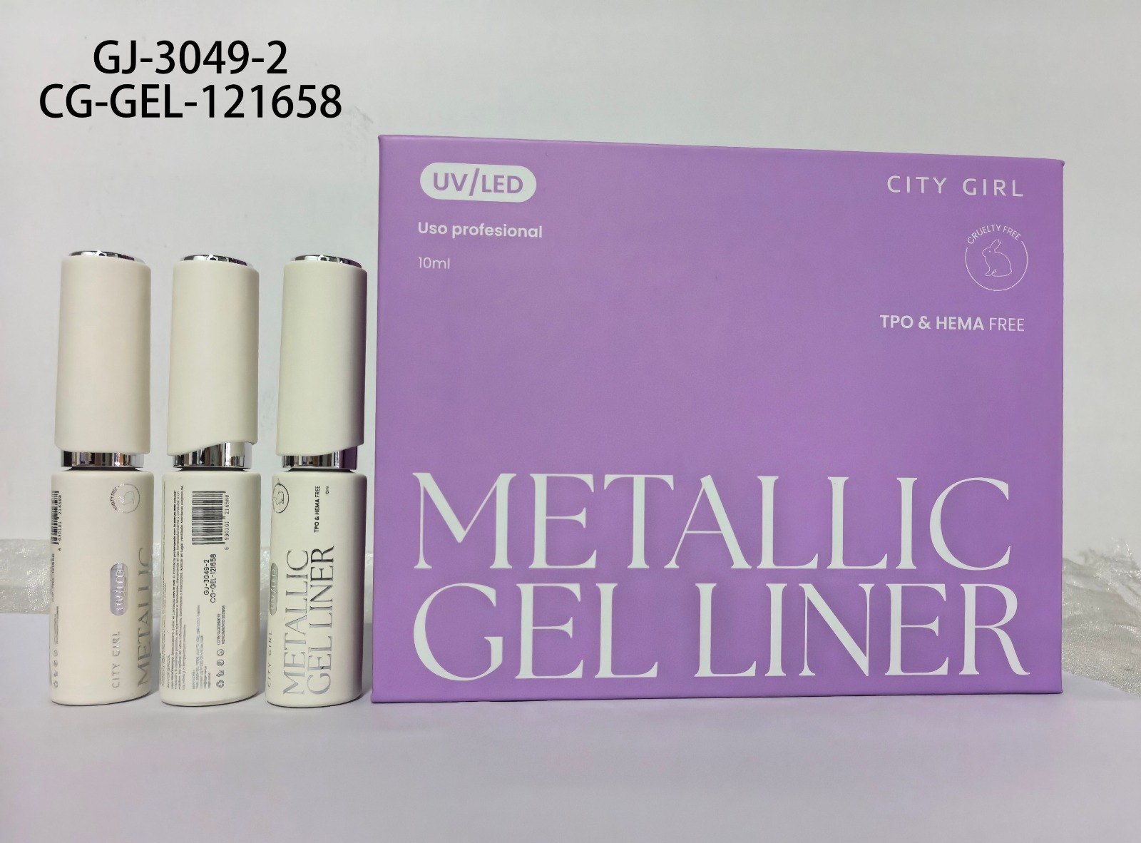 Gel Metalico Dorado #2 10ml- City Girl