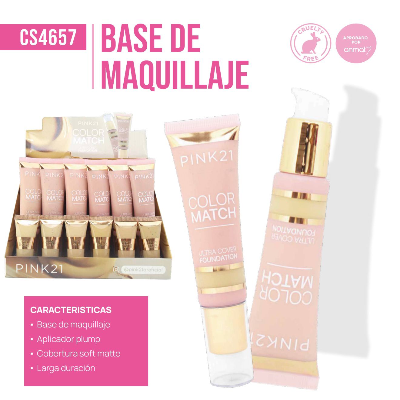 BASE DE MAQUILLAJE PINK 21